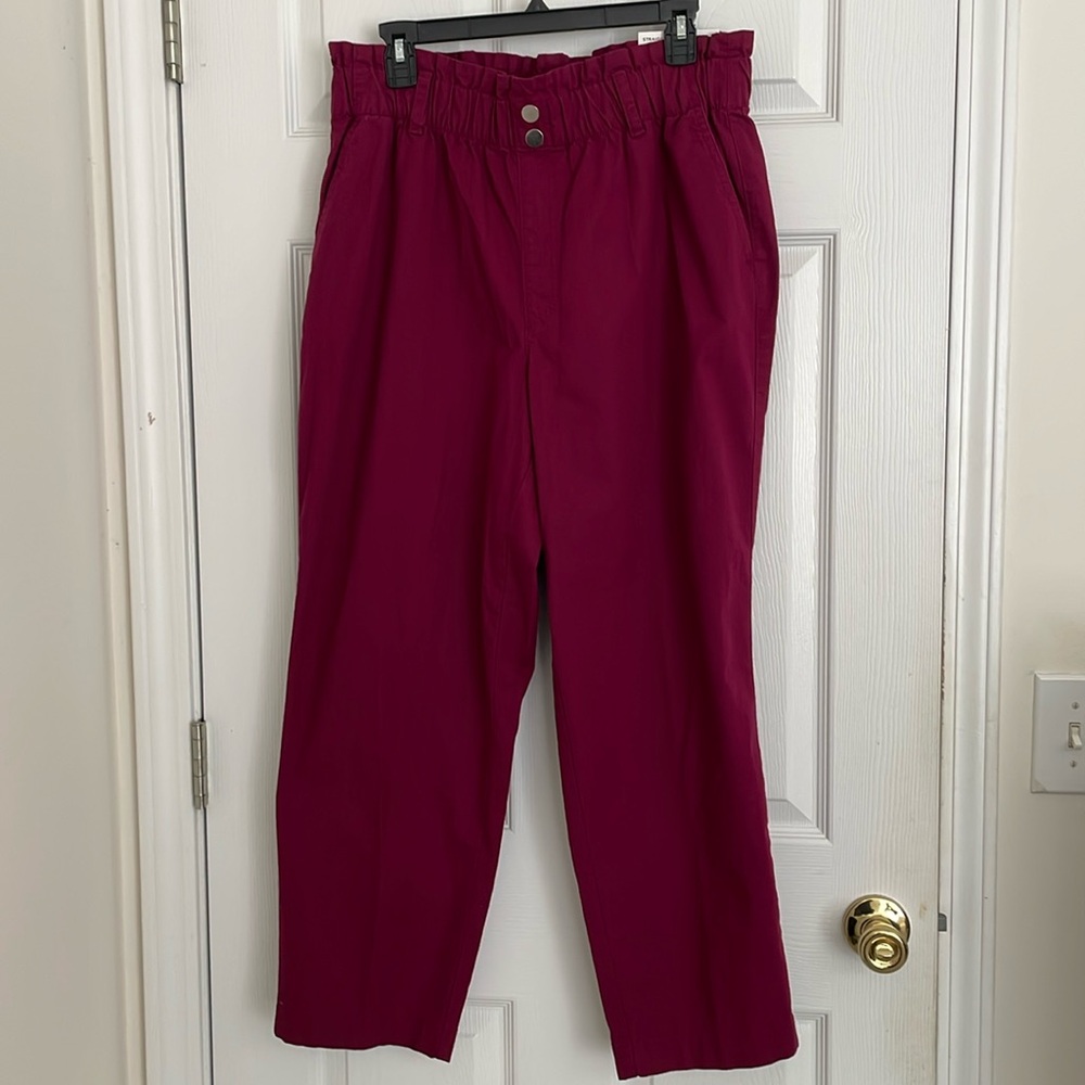 LOFT Vibrant Magenta Trousers, Sz L